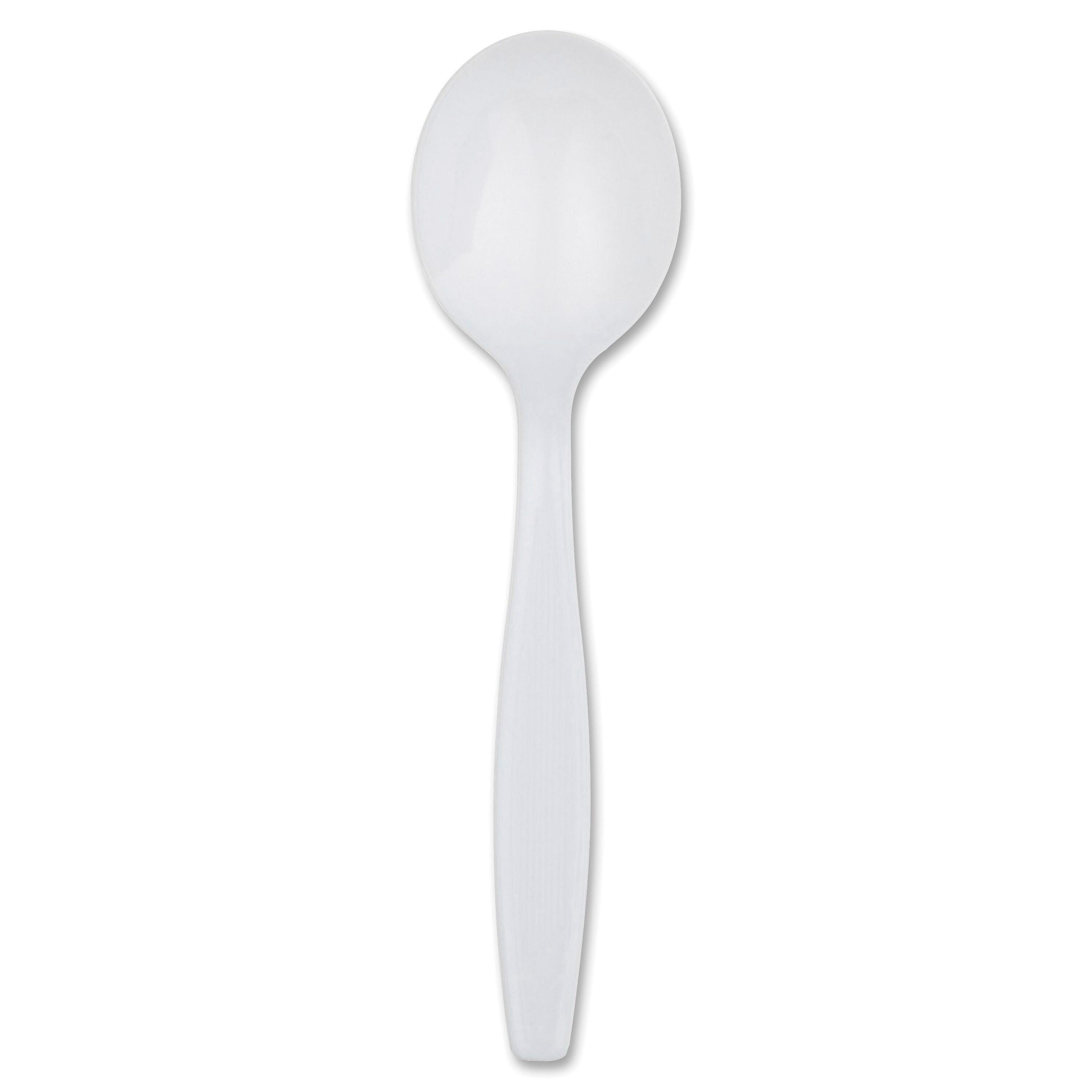 Dixie Foods Durable Heavyweight Shatter Resistant Soup Spoon, Plastic, Item Number 1124447